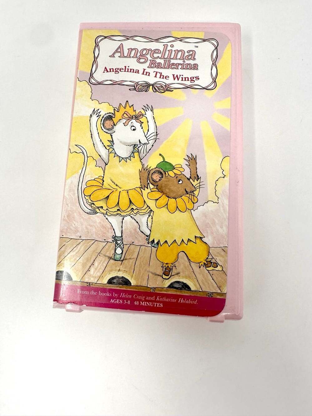 Angelina Ballerina In the Wings (VHS, 2002, Pink Bullet Case)